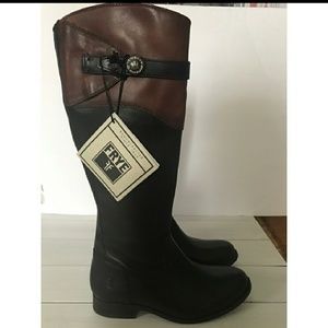 Frye Molly button two toned tall boots